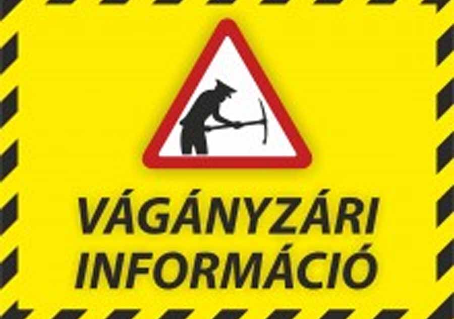 Pályakarbantartási munkák 2022. május 7-től